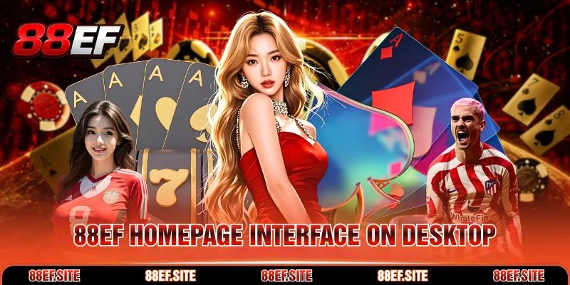88EF homepage interface on desktop