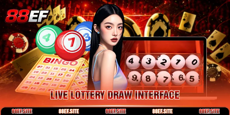 Live lottery draw interface